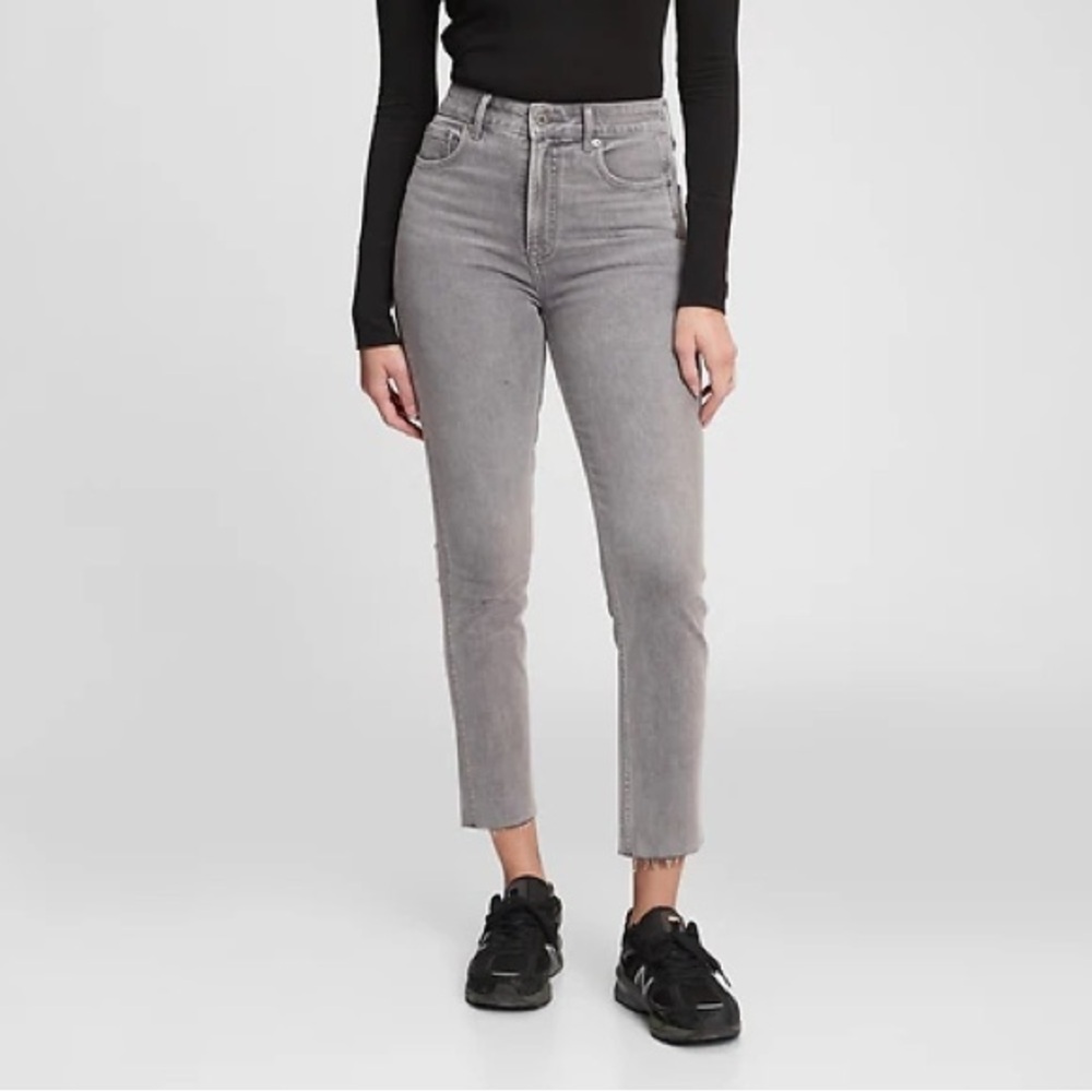 GAP Grey Vintage Slim Sky High Crop Jeans Size 25 / 0